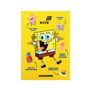Дневник школьный Kite Sponge Bob, твердая обложка (SB26-262) изображение 1