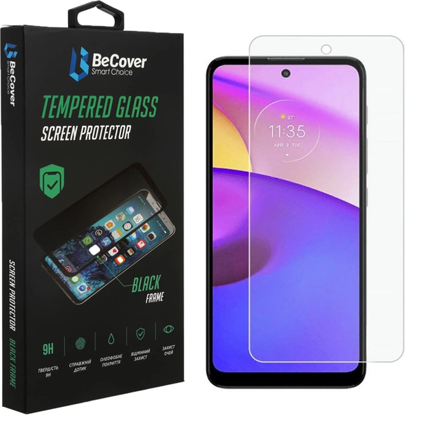 Скло захисне BeCover Motorola Moto E30 / E40 3D Crystal Clear Glass (708092) - изображение 1