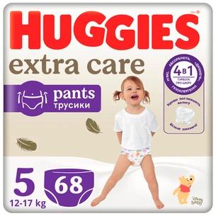 Підгузки Huggies Extra Care Розмір 5 (12-17кг) Pants Box 68 шт (5029053582412) зображення 1
