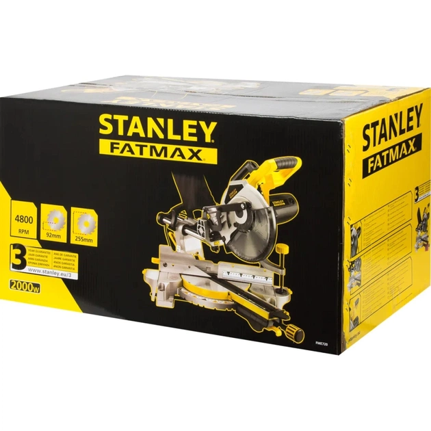Торцювальна пила Stanley FatMax, 2000 Вт, диск 255х30 мм, 4800 об/хв, вага 22 кг (FME720) - picture 7
