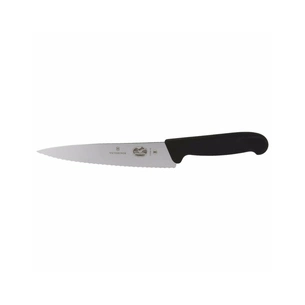 Кухонний ніж Victorinox Fibrox Carving 19 см Serrated Black (5.2033.19) зображення 1