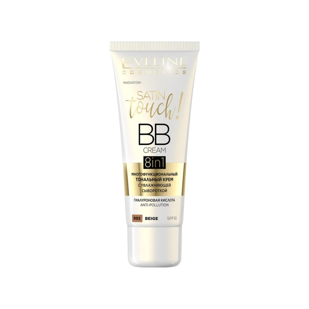 Тональний крем Eveline Cosmetics 8in1 Satin Touch BB Cream SPF10 002 - Beige 30 мл (5903416029144) - изображение 1