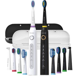 Набір зубних щіток Pecham Black and White Travel Set PC-084 (0290119010100) зображення 1