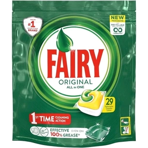 Таблетки для посудомийних машин Fairy Original All in One Lemon 29 шт. (8700216237314) зображення 1