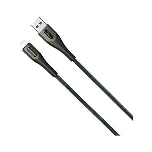 Дата кабель USB 2.0 AM to Lightning 1.0m 3A braided dark green SkyDolphin (USB-000580) зображення 1