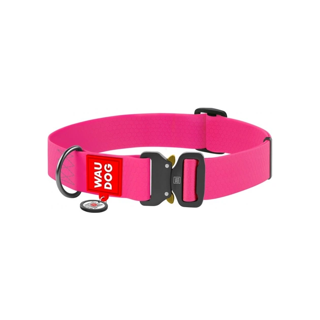 Ошейник для животных WAUDOG Waterproof с QR паспортом XXL Ш 40 мм Д 43-70 см(розовый) (28017) - изображение 1