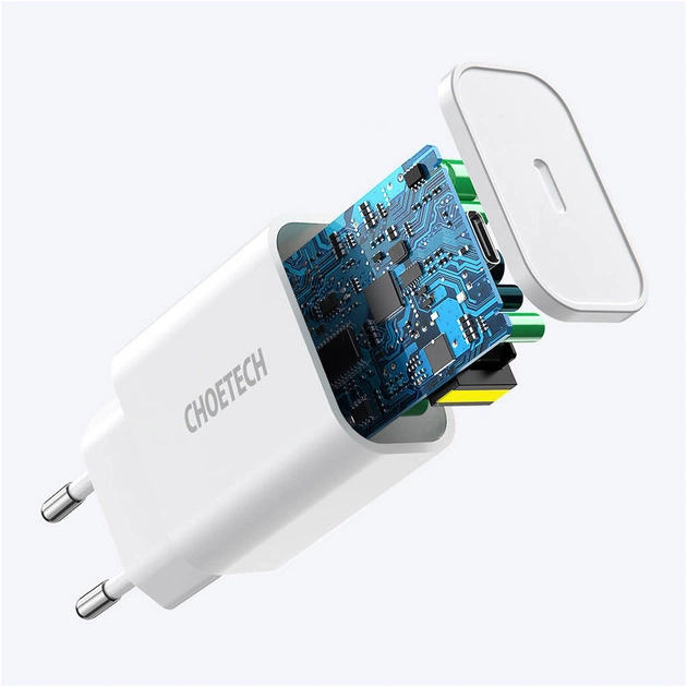 Зарядний пристрій Choetech USB-C PD20W white (Q5004-V5) - picture 7