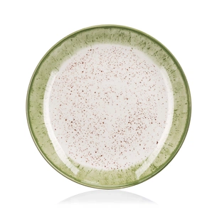 Тарілка Ardesto Siena, 19см, порцеляна, біло-зелений (AR2919SWG) зображення 1