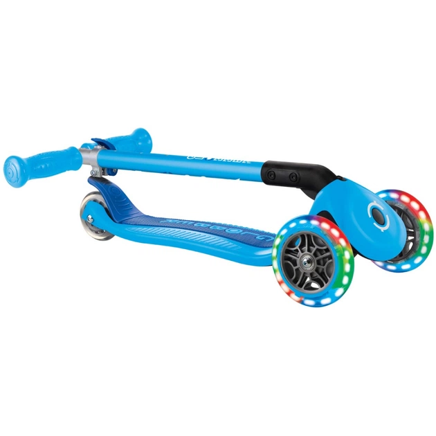 Самокат Globber серії Primo Foldable Lights блакитний Колеса з підсвічуванням (432-101-3) - зображення 10