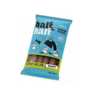 Ласощі для собак Half&Half у формі м'ясних паличок з індичкою 100 г (4823082431755) зображення 1