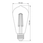 Лампочка Videx Filament ST64FA 10W E27 2200K бронза (VL-ST64FA-10272) - зменшене зображення 3