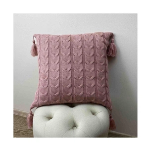 Наволочка Прованс декоративна в'язана Глорiя коси Попiл троянди 45х45 (022012) зображення 1