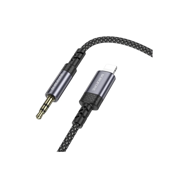 Кабель мультимедійний Lightning to 3.5mm M 1.0m grey BOROFONE (6941991118975) - зображення 3