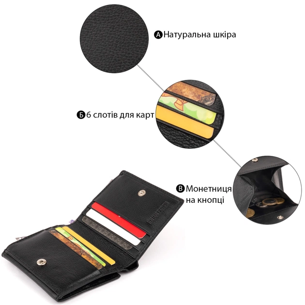 Гаманець ST Leather Чорний (19256) - зображення 4