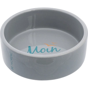 Посуд для собак Trixie Миска керамічна BE NORDIC 300 мл/12 см (сіра) (4011905243535) зображення 1