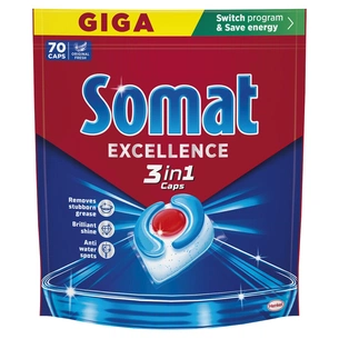 Таблетки для посудомоечных машин Somat Excellence 3-in-1 70 шт. (9000101832044) изображение 1