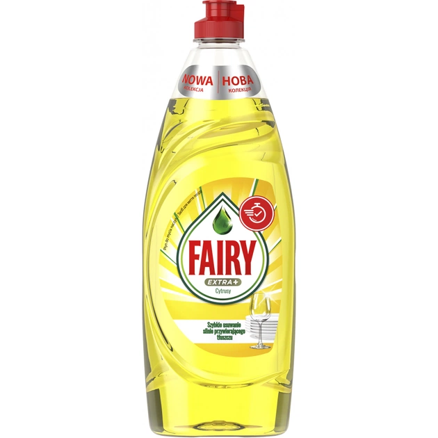 Засіб для ручного миття посуду Fairy Екстра+ Цитрус 650 мл (8006540355145) - зображення 1