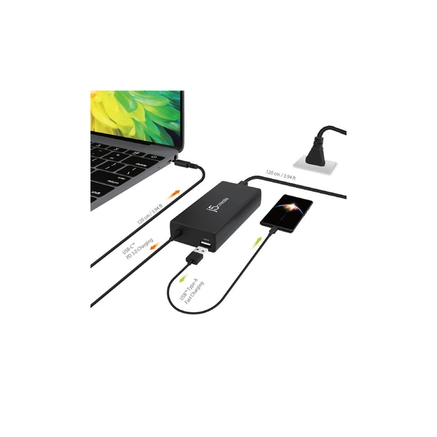 Блок живлення до ноутбуку J5create USB-C/PD/90W, USB-A/10W (JUP2290C-EN) - picture 6