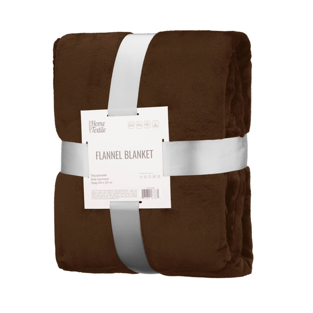 Плед ARDESTO Flannel 200х220см, 100% поліестер, коричневий (ART0218SB) - зображення 1