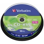 Диск CD Verbatim CD-RW 700Mb 12x Cake box 10шт (43480) - уменьшенное изображение 1