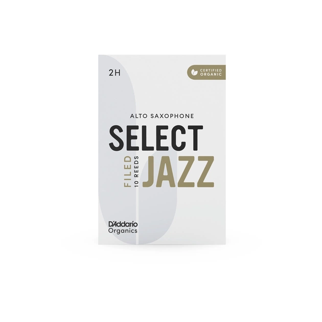Тростина для саксофона D'Addario Organic Select Jazz - Alto Sax Filed 2H - 10 Pack (ORSF10ASX2H) - изображение 3