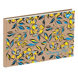 Альбом для малювання Yes А4 30арк/100 клеєний білила Ukrainian flowers крафт (130545) зображення 1