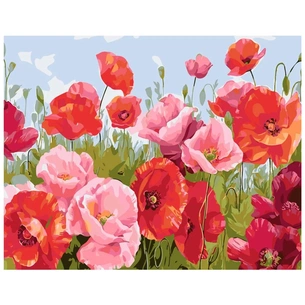 Картина по номерам Strateg Поле маків 40х50 см (SY6051) зображення 1