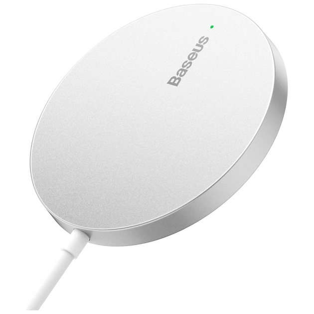 Зарядний пристрій Baseus Simple Mini3 Magnetic Wireless Charger 15W Silver (CCJJ040012) - зображення 1