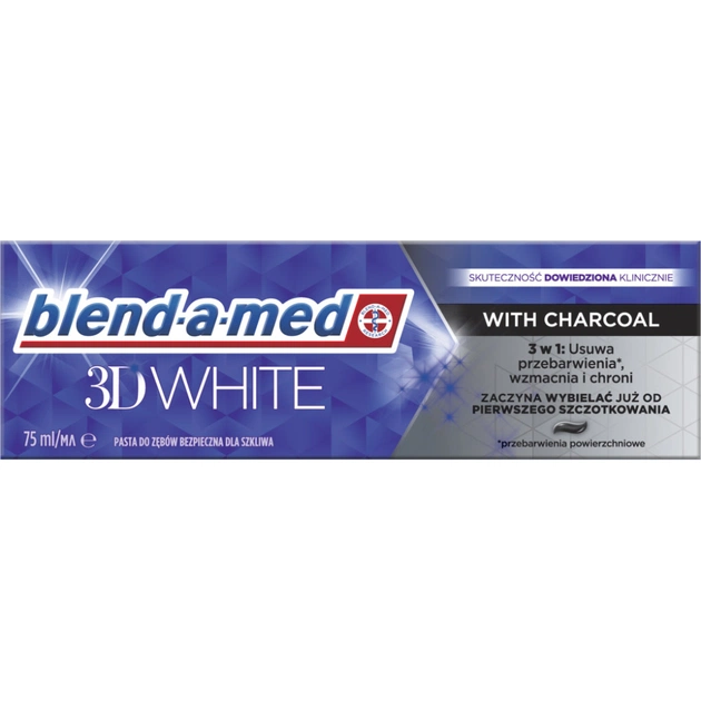 Зубна паста Blend-a-med 3D White З деревним вугіллям 75 мл (8006540793114) - picture 2