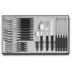 Набір столових приборів Victorinox Swiss Modern Table Set 24 шт Steak Black (6.9093.12W.24) зображення 1