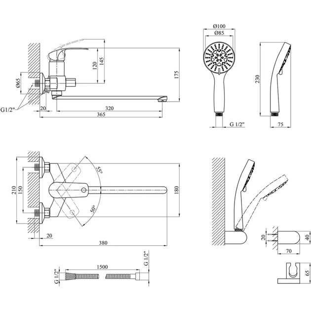Змішувач Kroner Konstante-C071 (CV023592) - зображення 7
