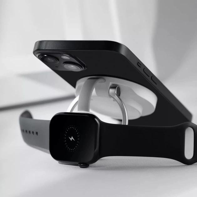 Бездротовий зарядний пристрій Proove Knocker 2 in 1 Qi2 15W White (WSPK15012002) - picture 3