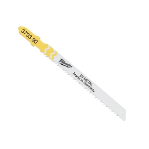 Полотно Milwaukee для лобзика T101BF Bi-Metal, 75мм/ крок зуба 4, 5шт, деревина, чистий різ (4932373390) зображення 1