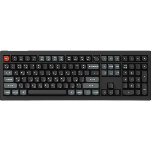 Клавіатура Keychron V6 Ultra Keychron Red Switch RGB UA Black (V6U-D1-UA) - зображення 1