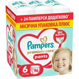 Підгузки Pampers Premium Care Pants Розмір 6 (13-19 кг) 96 шт (8006530315814) зображення 1