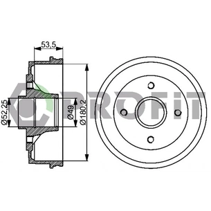 Гальмівний барабан Profit 5020-0075 изображение 1