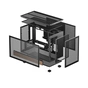 Корпус DeepCool CH260 Wood Black (R-CH260-BKNWM0-G-1) - зменшене зображення 2