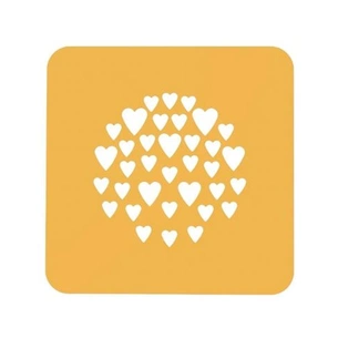 Кондитерський килимок Silikomart для декорування "Серце" d 100 мм h 1 мм 2 шт (STENCIL CUORE) изображение 1