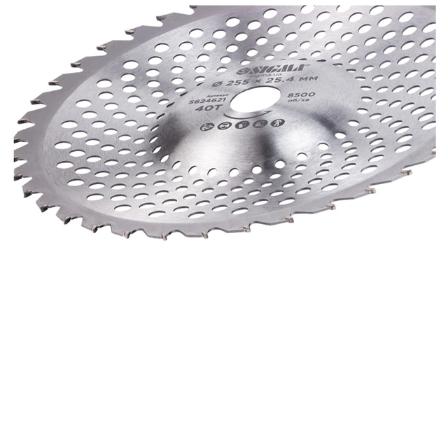 Ніж для тримера Sigma з твердосплавними напайками 255x25.4мм 40Т хвилеподібний (5624621) - picture 5