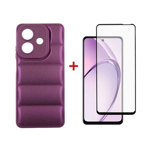 Чохол до мобільного телефона Dengos Oppo A3X Soft + glass (Purple) (DG-KM-125) зображення 1