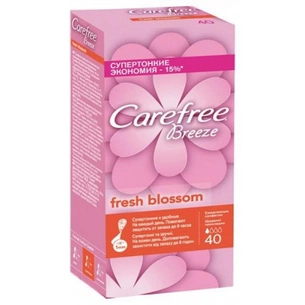 Щоденні прокладки Carefree Breeze Blossom Fresh 40 шт (3574661064512) зображення 1