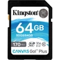Карта пам'яті Kingston 64GB SDXC class 10 UHS-I U3 Canvas Go Plus (SDG3/64GB) - зменшене зображення 1