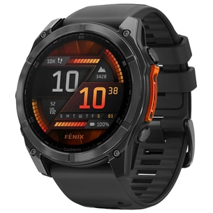 Смарт-годинник Garmin fenix 8 51mm, AMOLED, Glass/SS, SlateGray Steel/Black,BlkBnd, GPS (010-02905-00) зображення 1