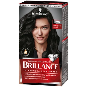 Фарба для волосся Brillance 890-Елегантний чорний 142.5 мл (9000101620122) зображення 1