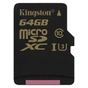 Карта пам'яті Kingston 64GB microSDXC class 10 UHS-I U3 4K (SDCG/64GB) - зменшене зображення 2