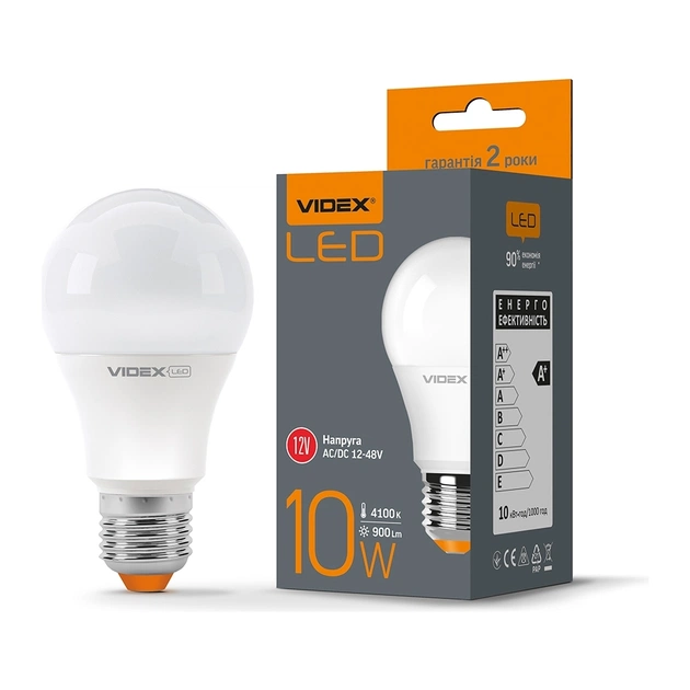 Лампочка Videx LED A60e 12V 10W E27 4100K (VL-A60e12V-10274) - изображение 1
