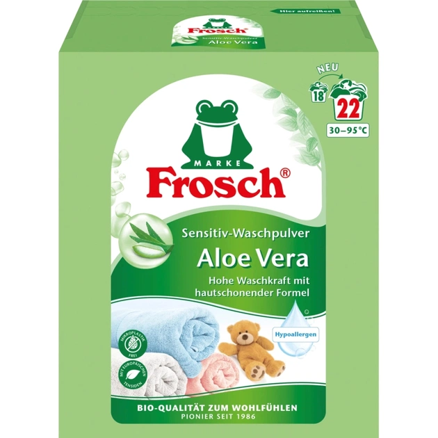 Пральний порошок Frosch Колор Алое Вера 1450 г (4001499960291/4001499969508) - зображення 1