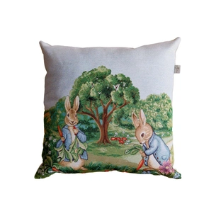 Наволочка Прованс гобеленова декоративна Пара зайців Галявина 45х45 см (034238) изображение 1