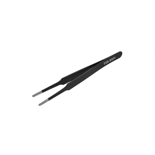 Пінцет Tolsen 3 шт нержавійка антистатичне покриття (38085) - picture 4