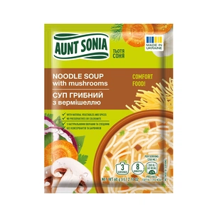 Їжа швидкого приготування Тьотя Соня Суп грибний з вермішеллю 60 г (4820015101839) picture 1